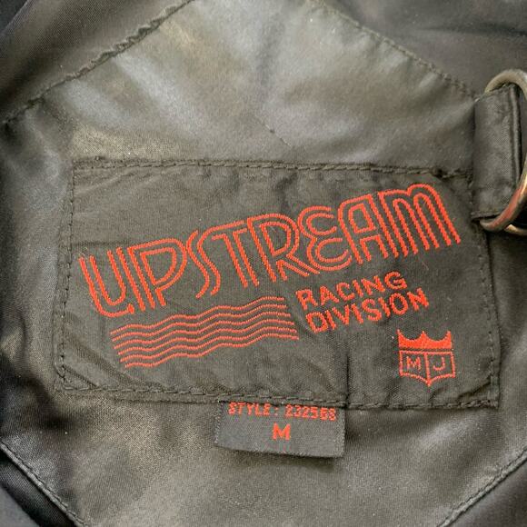 VTG 80s CBS Sports Daytona Upstream Racing Division Black Bomber Jacket Medium - Picture 7 of 15